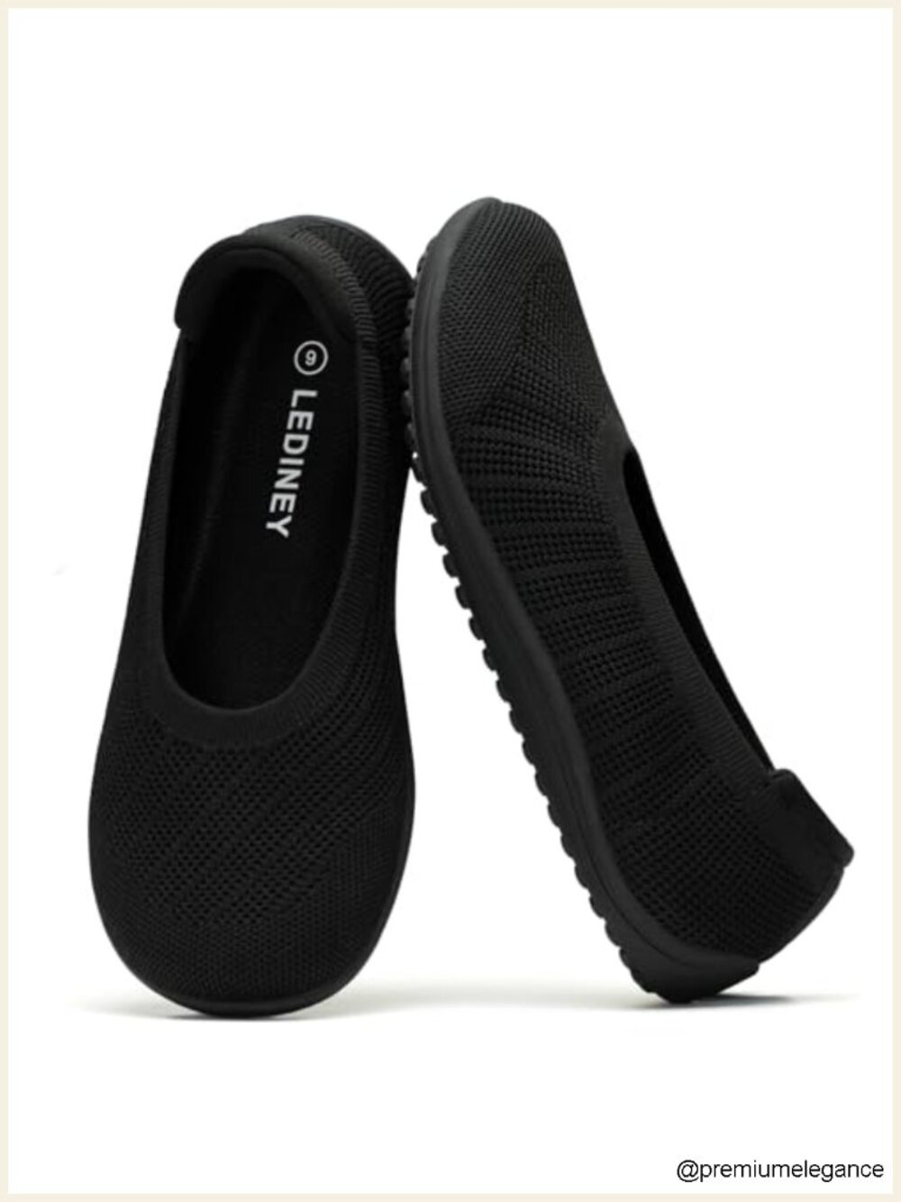 Wide Toe Barefoot Ballet Flats Knit Foldable Slip-On Comfort Shoes Women